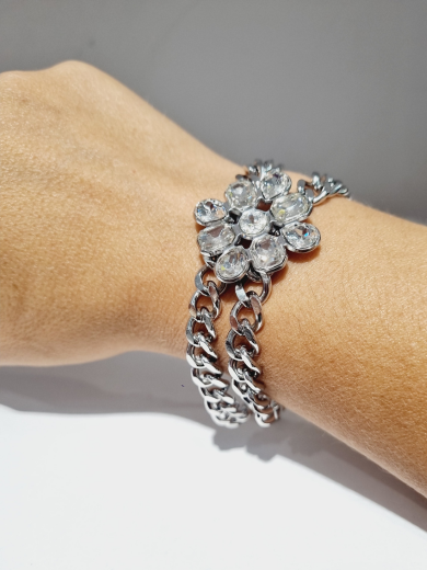 Βραχιόλι αλυσίδας με strass