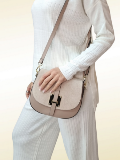 Leather shoulder bag