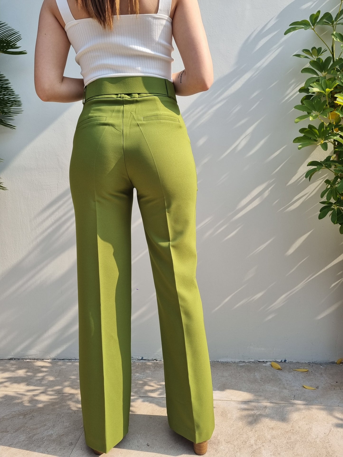 Pants with belt