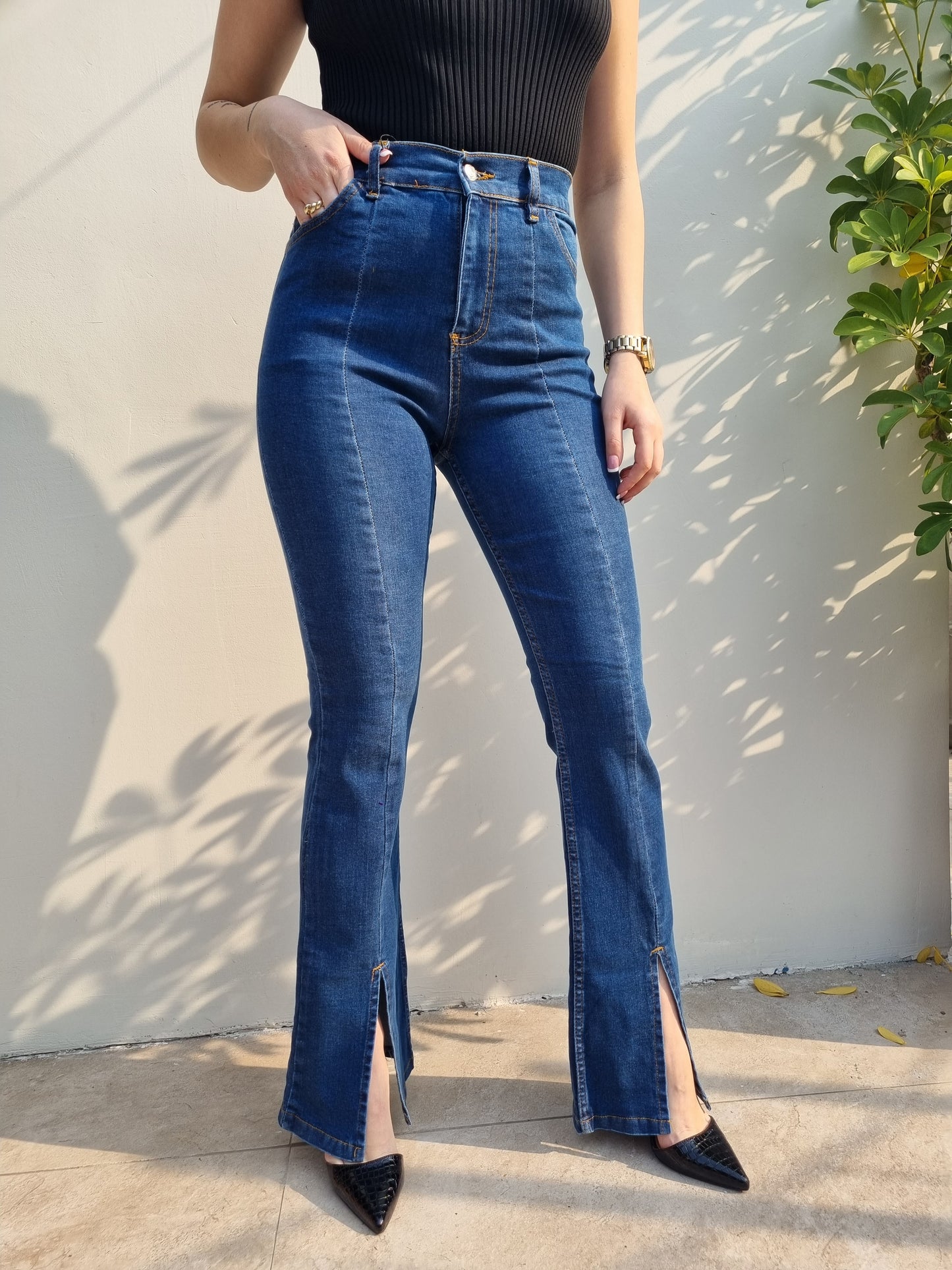 High waist jeans