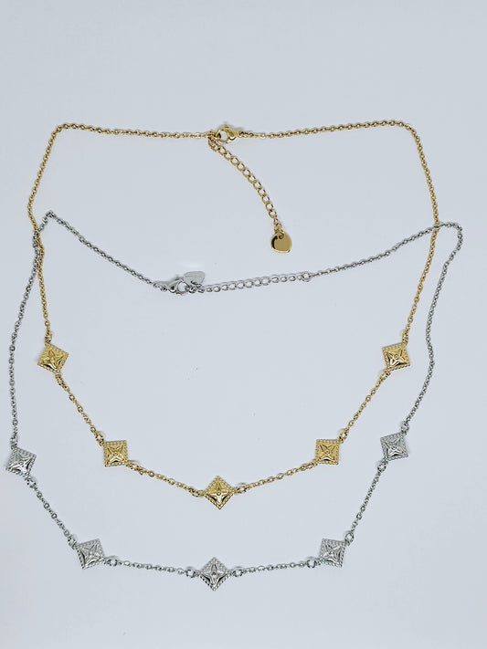 Necklace with small designs