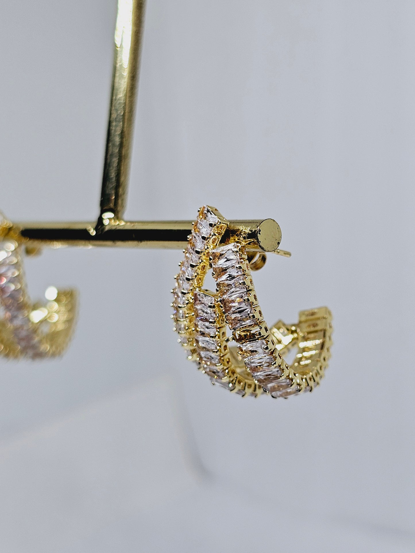 Earrings with strass