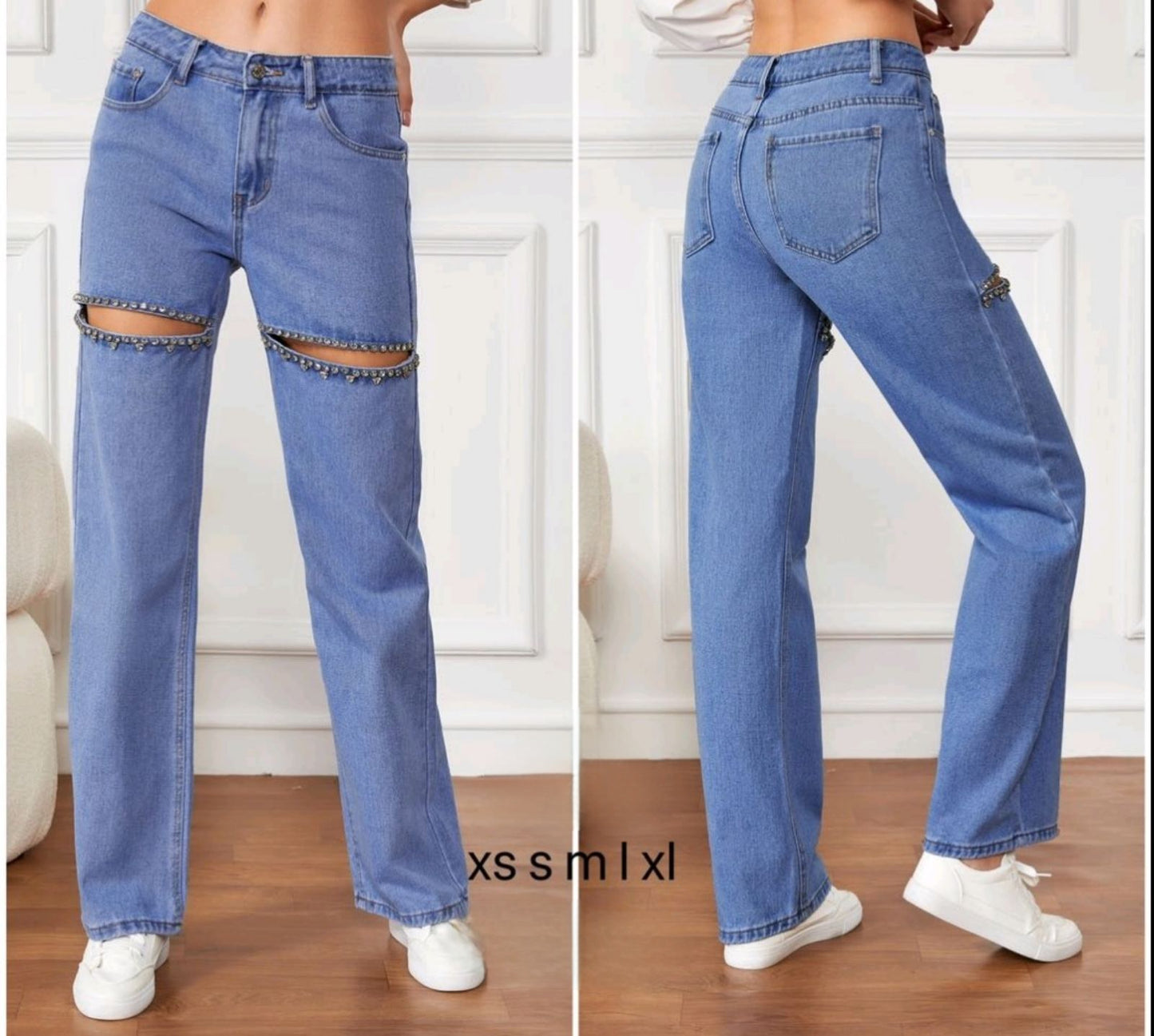 Jeans with strass
