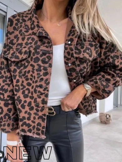 Τζάκετ jean animal print