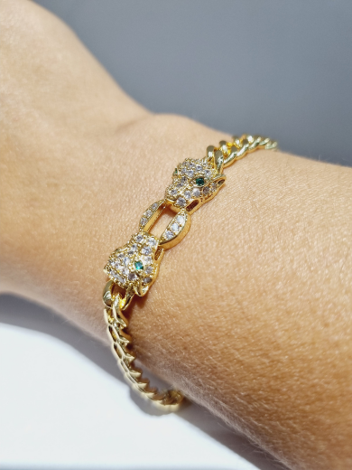 Chain bracelet with strass