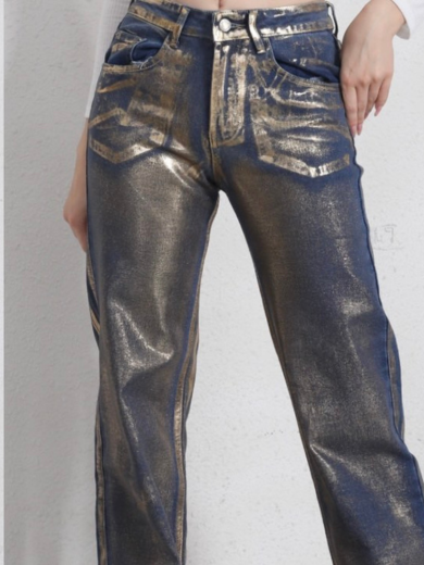 Παντελόνι jean metalic