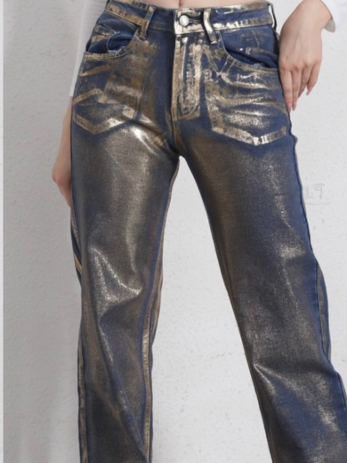 Metallic jeans