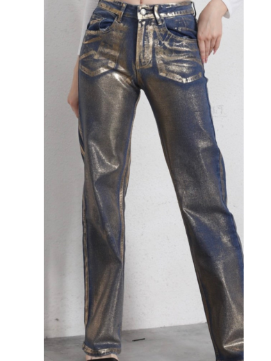 Παντελόνι jean metalic