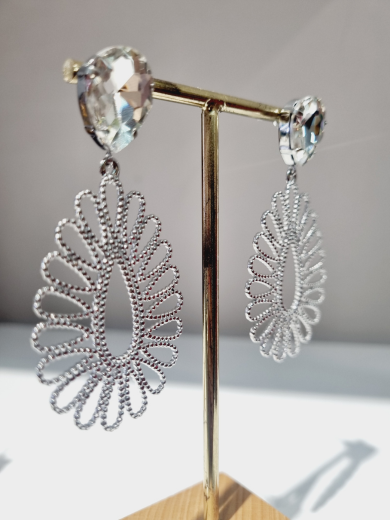 Earrings with strass