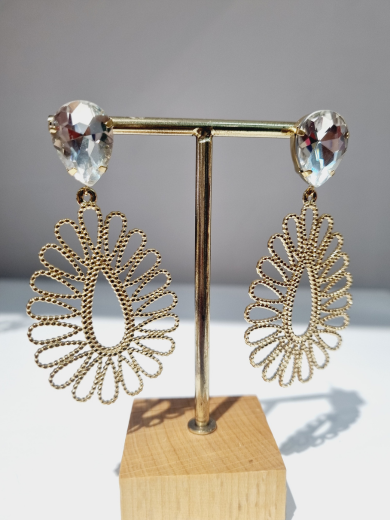 Earrings with strass