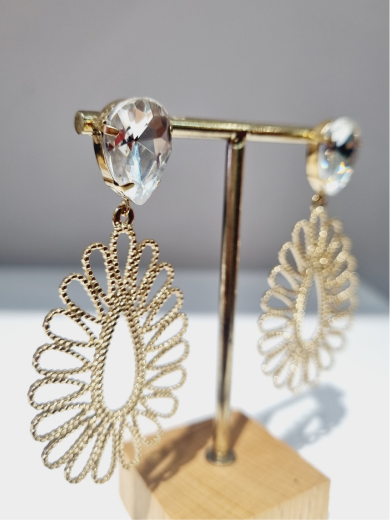 Earrings with strass