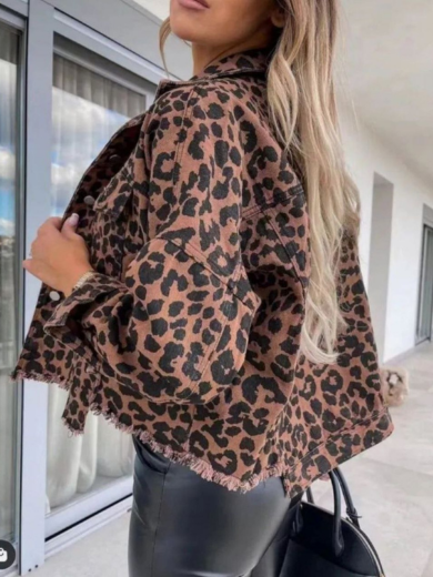 Τζάκετ jean animal print